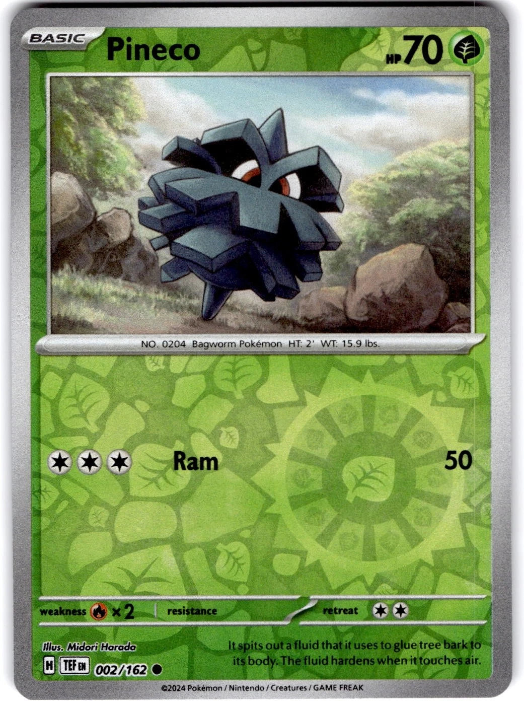 Pineco [Reverse Holo] #2 Pokemon Temporal Forces