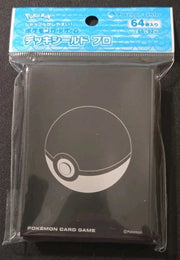 Pokemon Center Official Sleeves 64 ct Pokeball Black