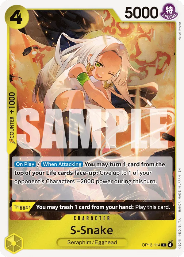 S - Snake OP13 - 114 Foil ** Carrying On His Will ** English One Piece TCG by Coolectibles on MYNTED