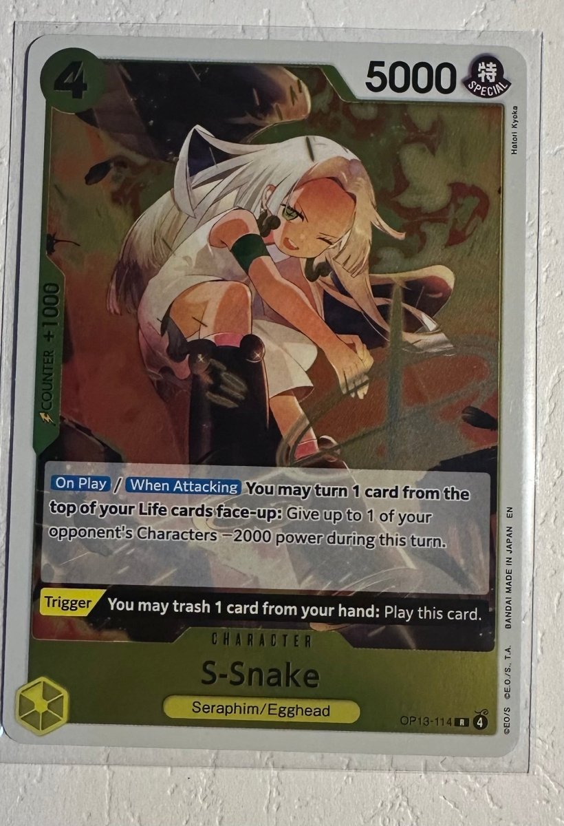 S - Snake OP13 - 114 Foil ** Carrying On His Will ** English One Piece TCG by Coolectibles on MYNTED