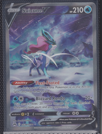 Suicune V Crown Zenith: Galarian Gallery Ultra Rare GG38/GG70