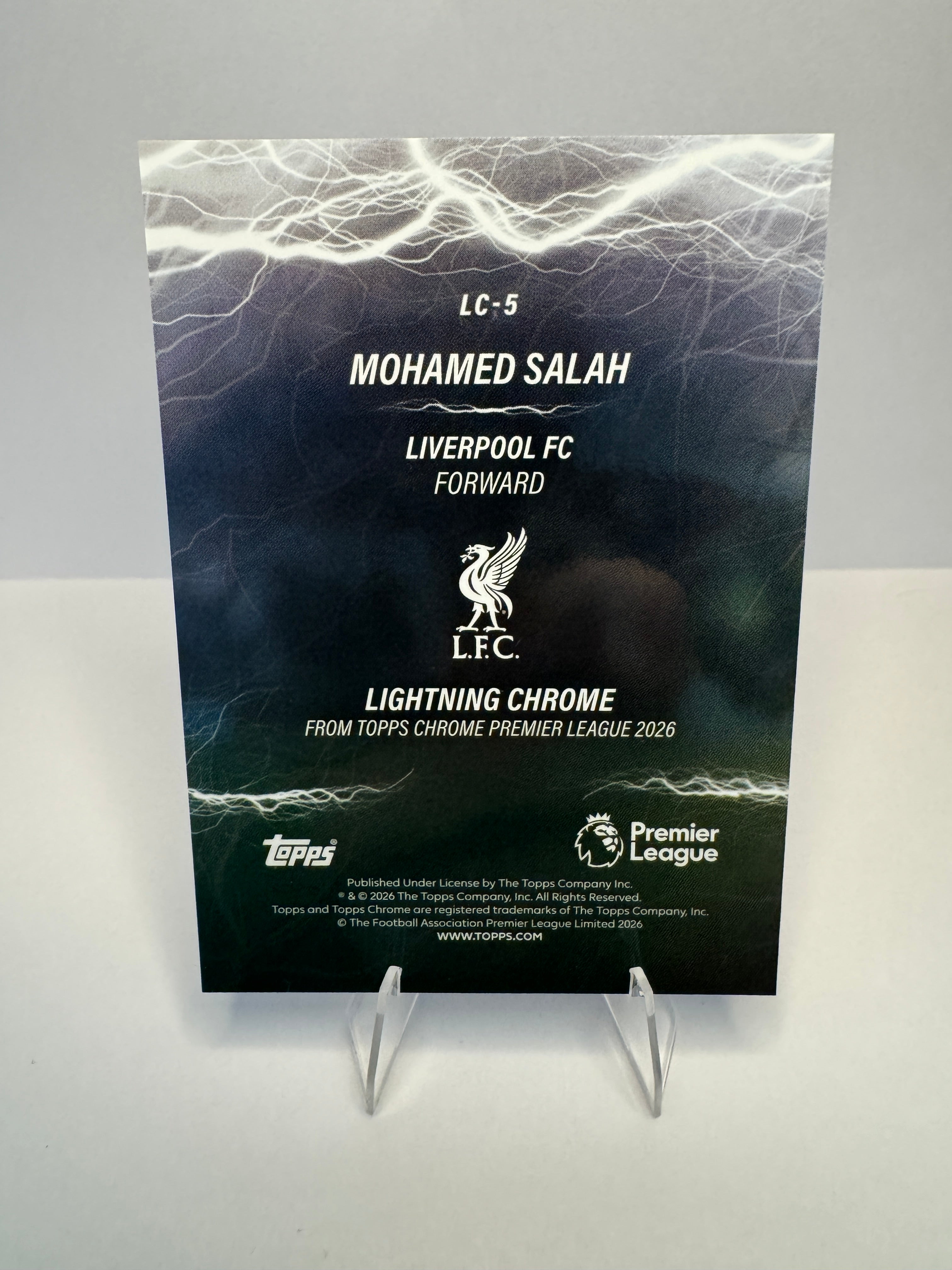 Mohamed Salah LC-5 Lightning Chrome — 2026 Topps Chrome Premier League — Liverpool FC