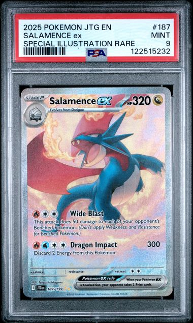 Salamence EX 187/159 - White Flare - Special Illustration Rare PSA 9 by Light Collectibles on MYNTED