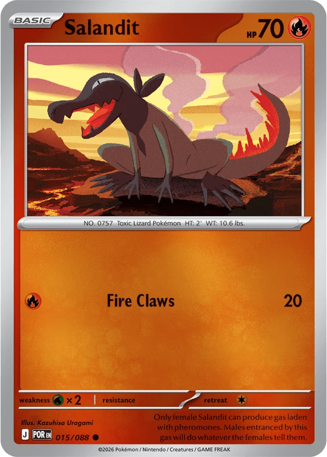 Salandit 015/088 Reverse Holo | Mega Evolution – Perfect Order by Worth the XP on MYNTED