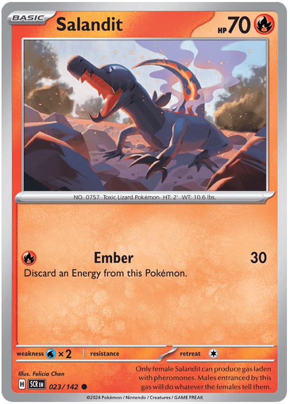 Salandit 023/142 Common | Scarlet & Violet – Stellar Crown by Worth the XP on MYNTED