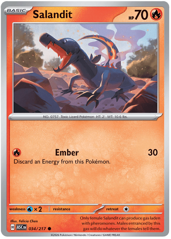 Salandit 034/217 Common | Mega Evolution – Ascended Heroes by Worth the XP on MYNTED