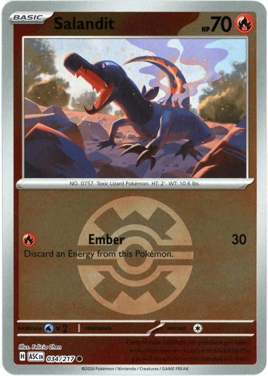 Salandit - 034/217 (Quick Ball) - ME: Ascended Heroes (ASC) by SAFAQATI on MYNTED