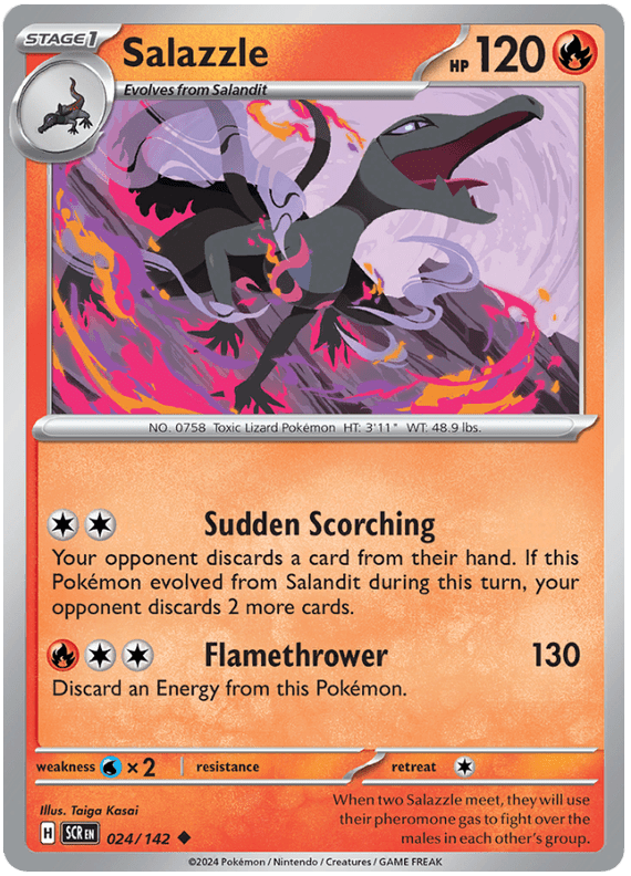 Salazzle 024/142 Uncommon | Scarlet & Violet – Stellar Crown by Worth the XP on MYNTED