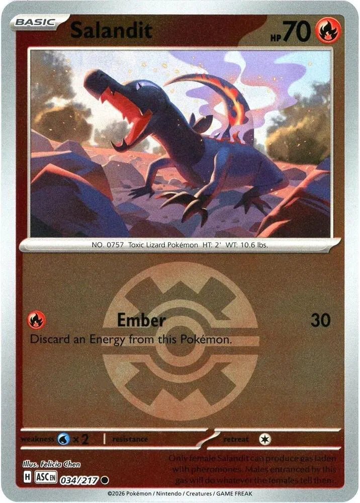 Salazzle 035/217 - Ascended Heroes - Quick Ball Pattern by Light Collectibles on MYNTED