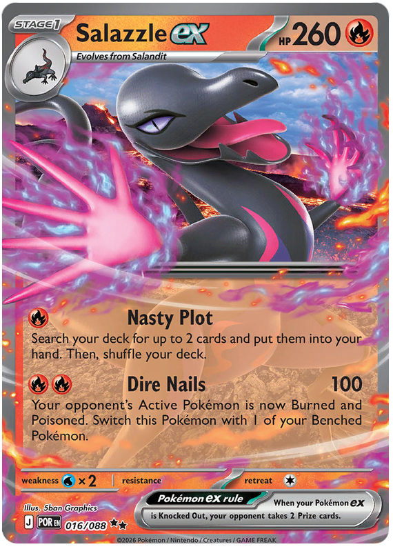 Salazzle ex 016/088 Double Rare | Mega Evolution – Perfect Order by Worth the XP on MYNTED