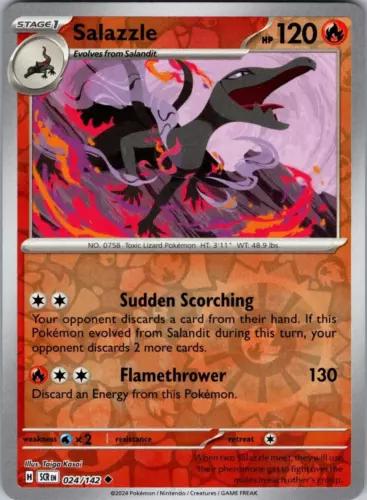 Salazzle [Reverse Holo] 24 Pokemon Stellar Crown by Moe‘s Vault on MYNTED