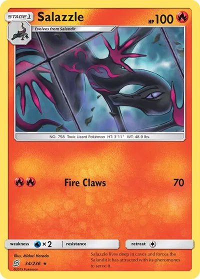 Salazzle (Reverse Holofoil) (34) Unified Minds Rare 34/236 AED 1.62 $0.00(+0.00%) by PokeSource on MYNTED