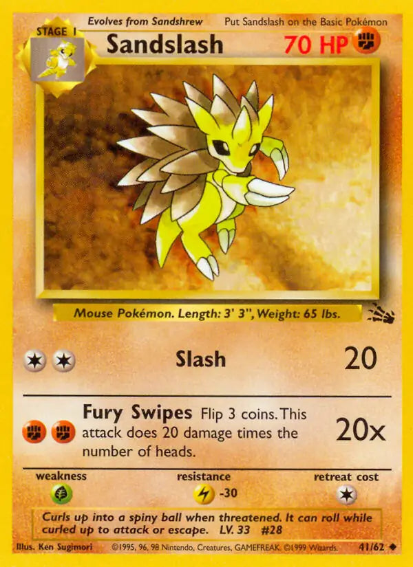 Sandslash - 41/62 (Fossil)