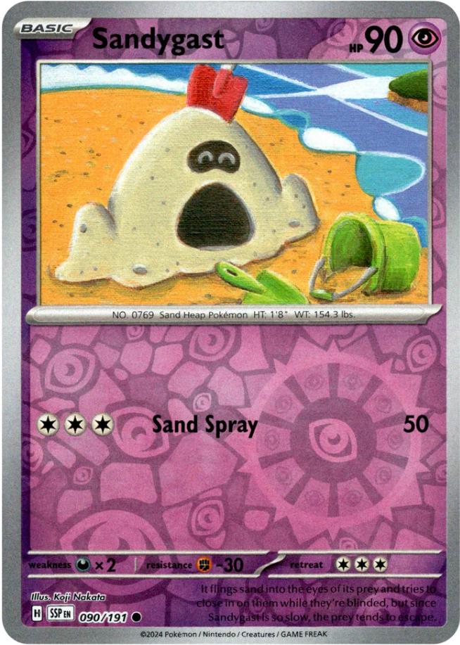 Sandygast [Reverse Holo] 90 Pokemon Surging Sparks by Moe‘s Vault on MYNTED