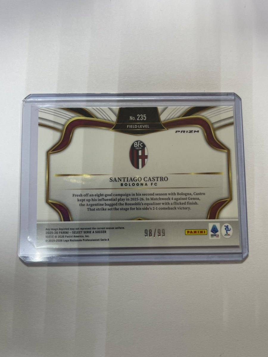 Santiago Castro /99 - 25-26 Panini Select Serie A - Field Level - Bologna FC by Card Market Ahuy on MYNTED