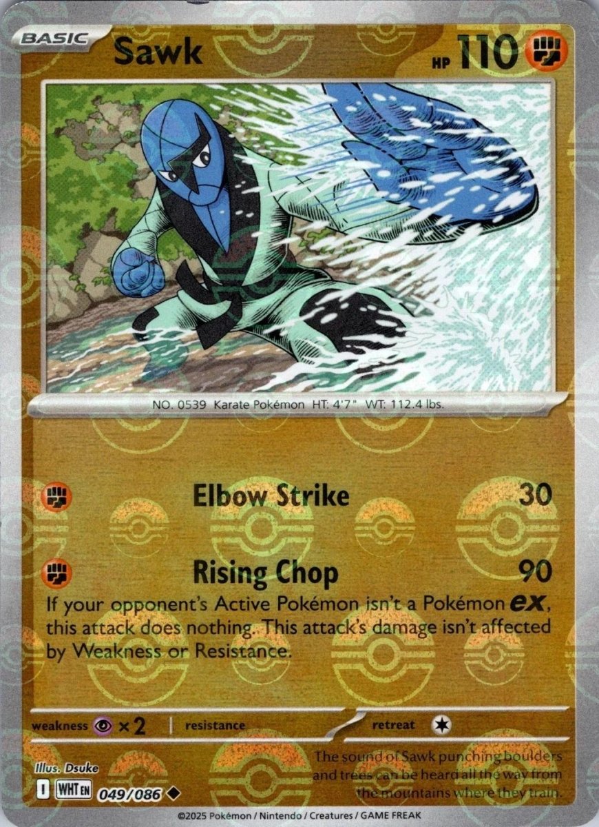 Sawk - 049/086 (Poke Ball Pattern) - SV: White Flare (WHT) by SAFAQATI on MYNTED