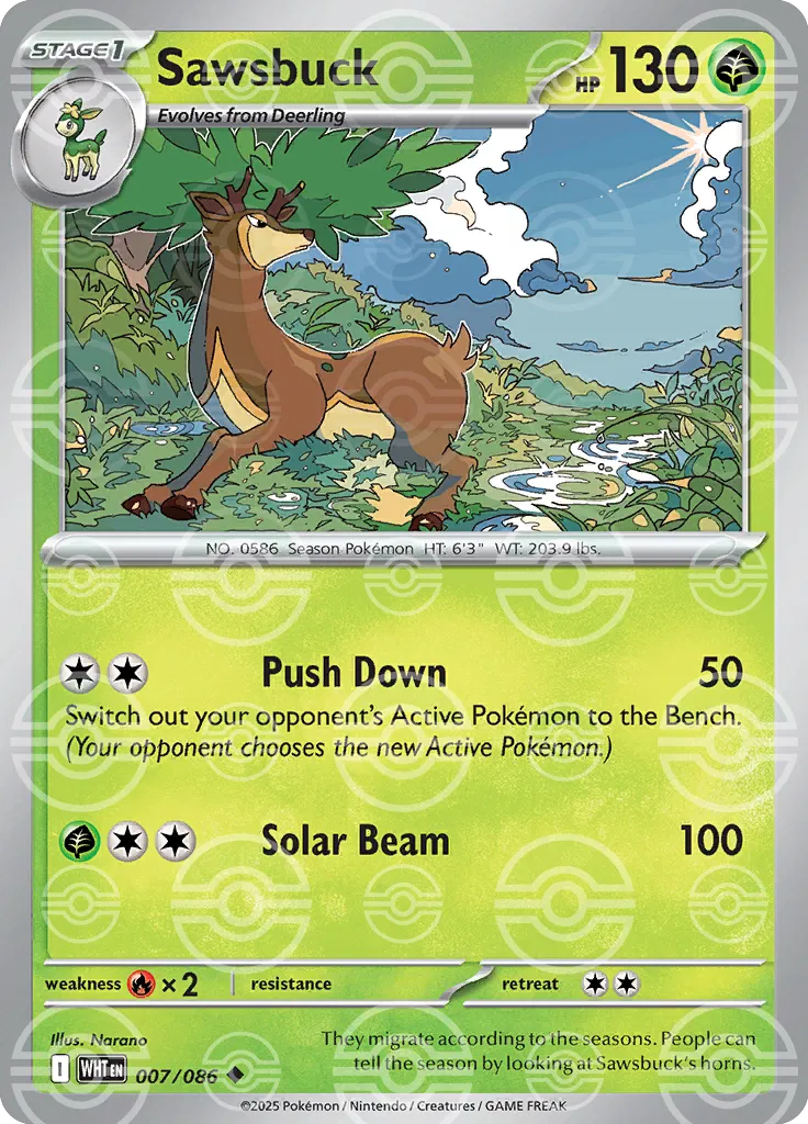 Sawsbuck - 007/086 - PokeBall Pattern by The Archive Stop on MYNTED