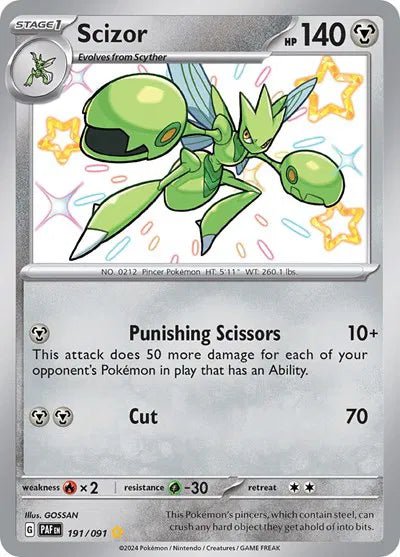 Scizor 191/091 - Paldean Fates - Shiny Rare by Light Collectibles on MYNTED