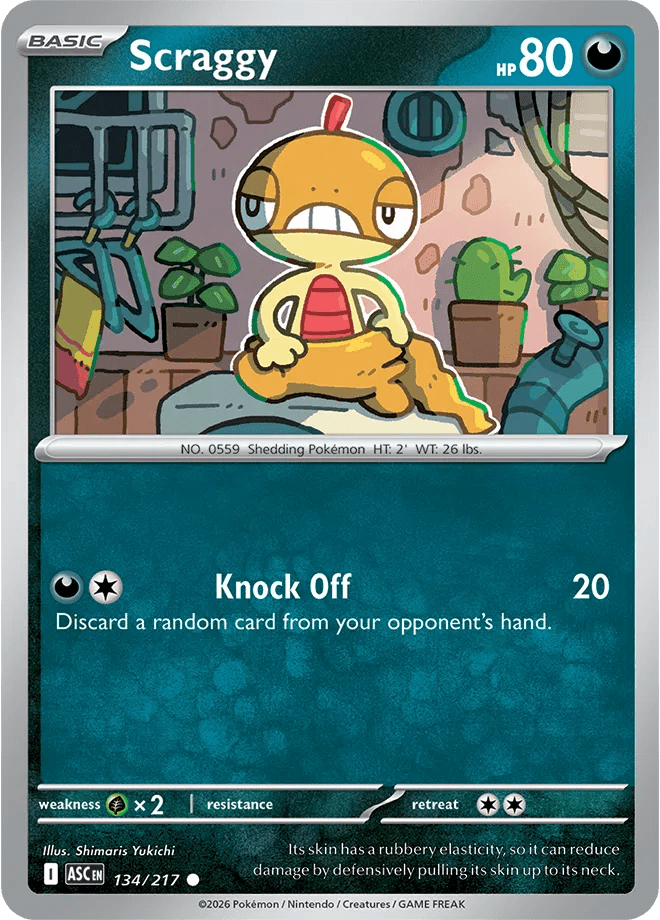 Scraggy 134/217 (Ascended Heroes) by Collectorbull on MYNTED