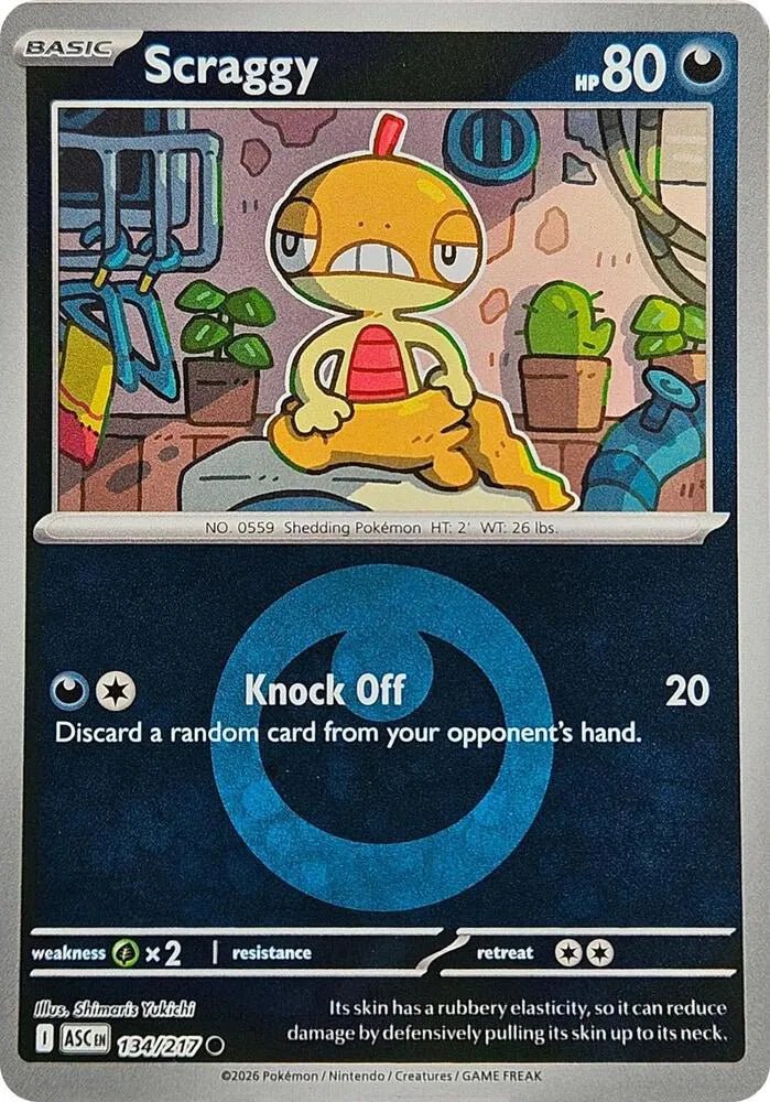 Scraggy 134/217 - Ascended Heroes - Energy Symbol Pattern by Light Collectibles on MYNTED