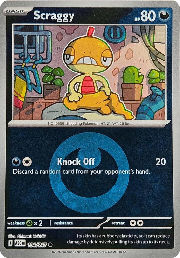 Scraggy - 134/217 (Energy Symbol Pattern) - ME: Ascended Heroes (ASC) by SAFAQATI on MYNTED