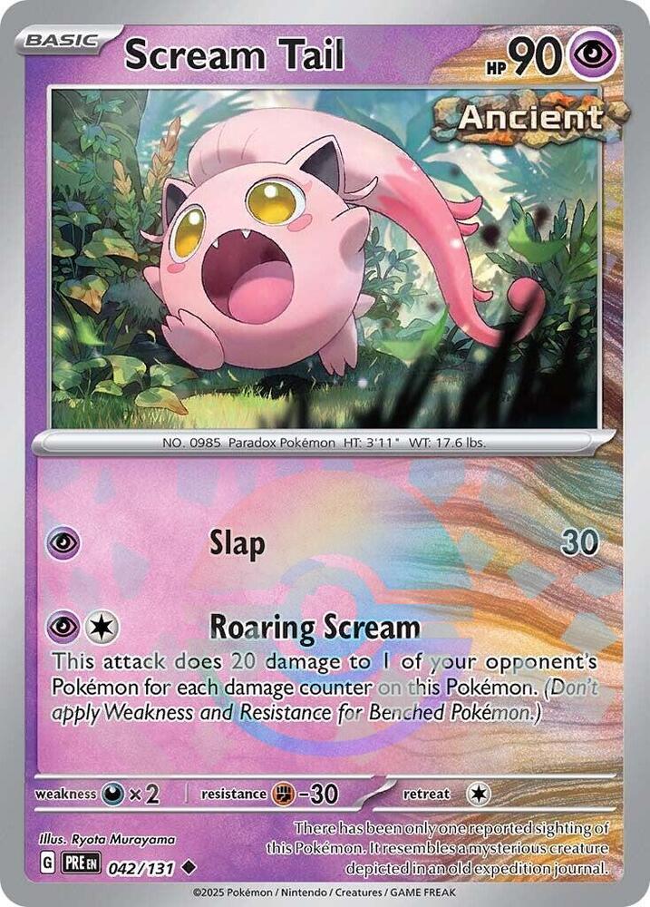 Scream Tail - 042/131 (Poke Ball Pattern) - SV: Prismatic Evolutions (PRE) by SAFAQATI on MYNTED