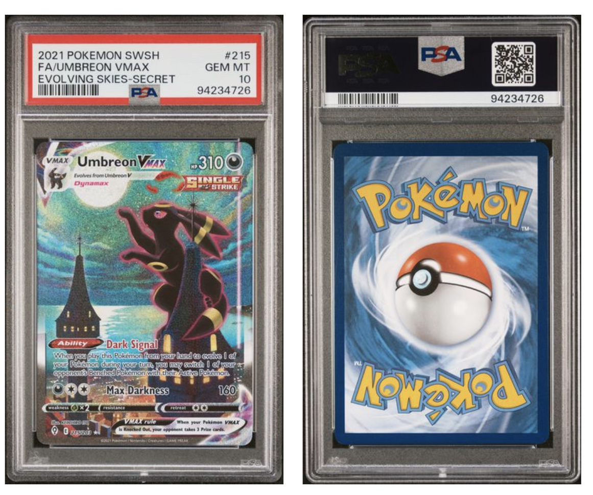 PSA 10 Pokémon Umbreon VMAX #215 Secret Rare (Alternate Art)