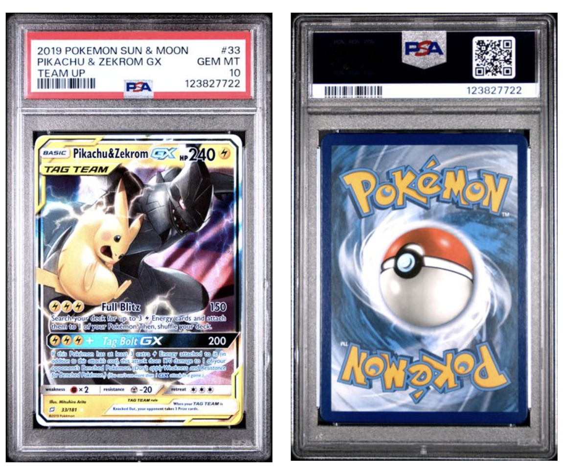 PSA 10 Pokémon Pikachu & Zekrom GX #33 Ultra Rare