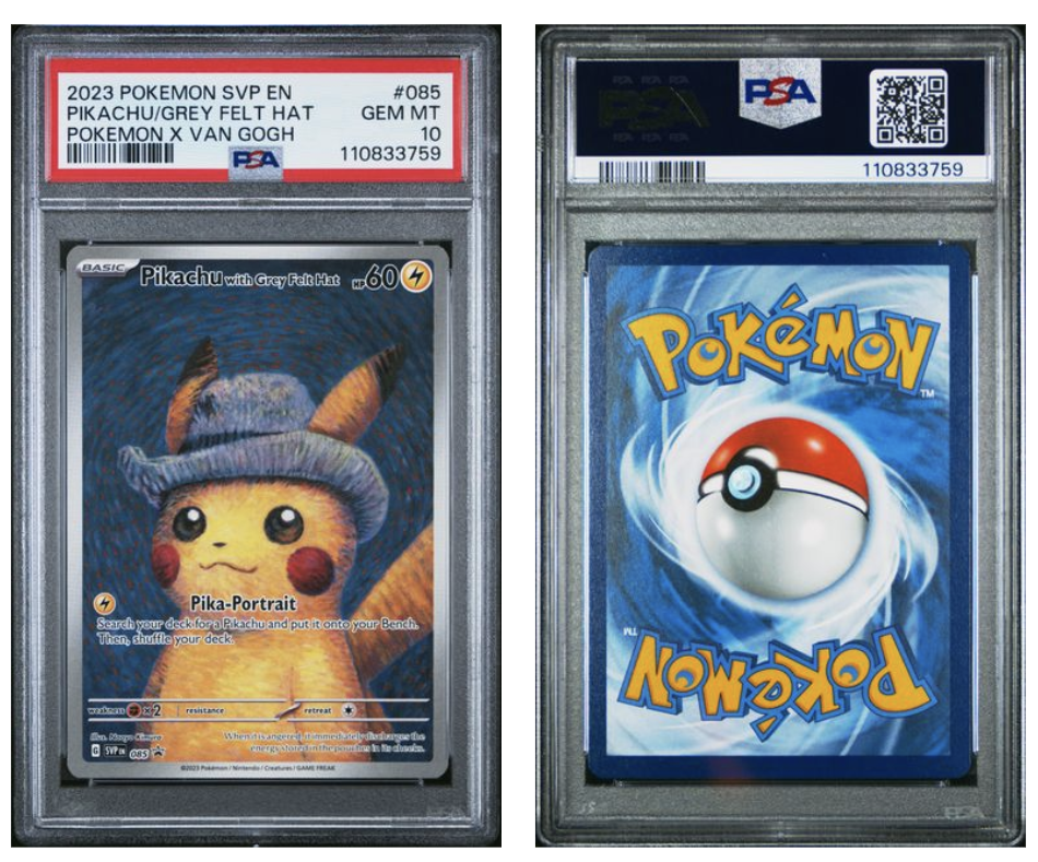PSA 10 Pokémon Grey Felt Hat Pikachu (Van Gogh) #085 Promo Full Art