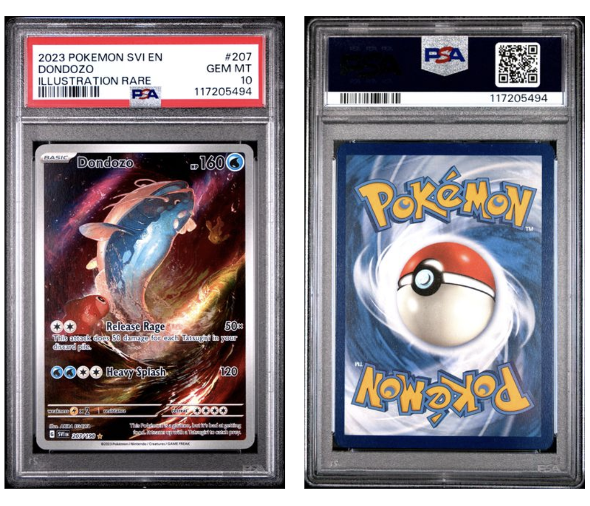 PSA 10 POKEMON SVI EN-SCARLET & VIOLET #207 DONDOZO ILLUSTRATION RARE