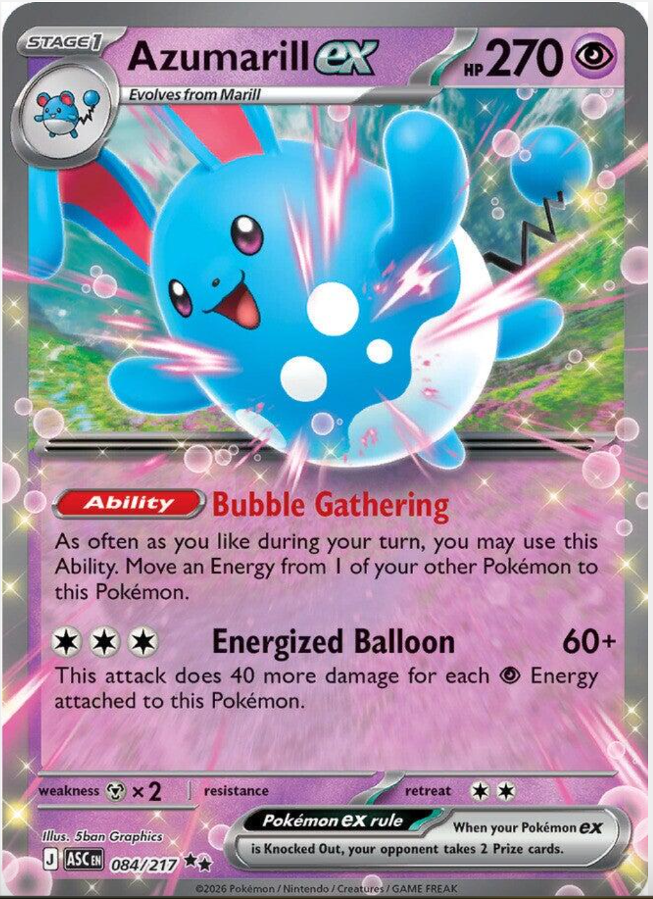 Azumarill Ex #84 Pokemon Ascended Heroes