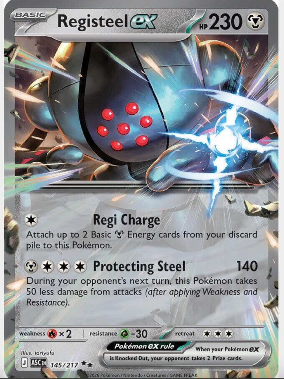 Registeel Ex #145 Pokemon Ascended Heroes