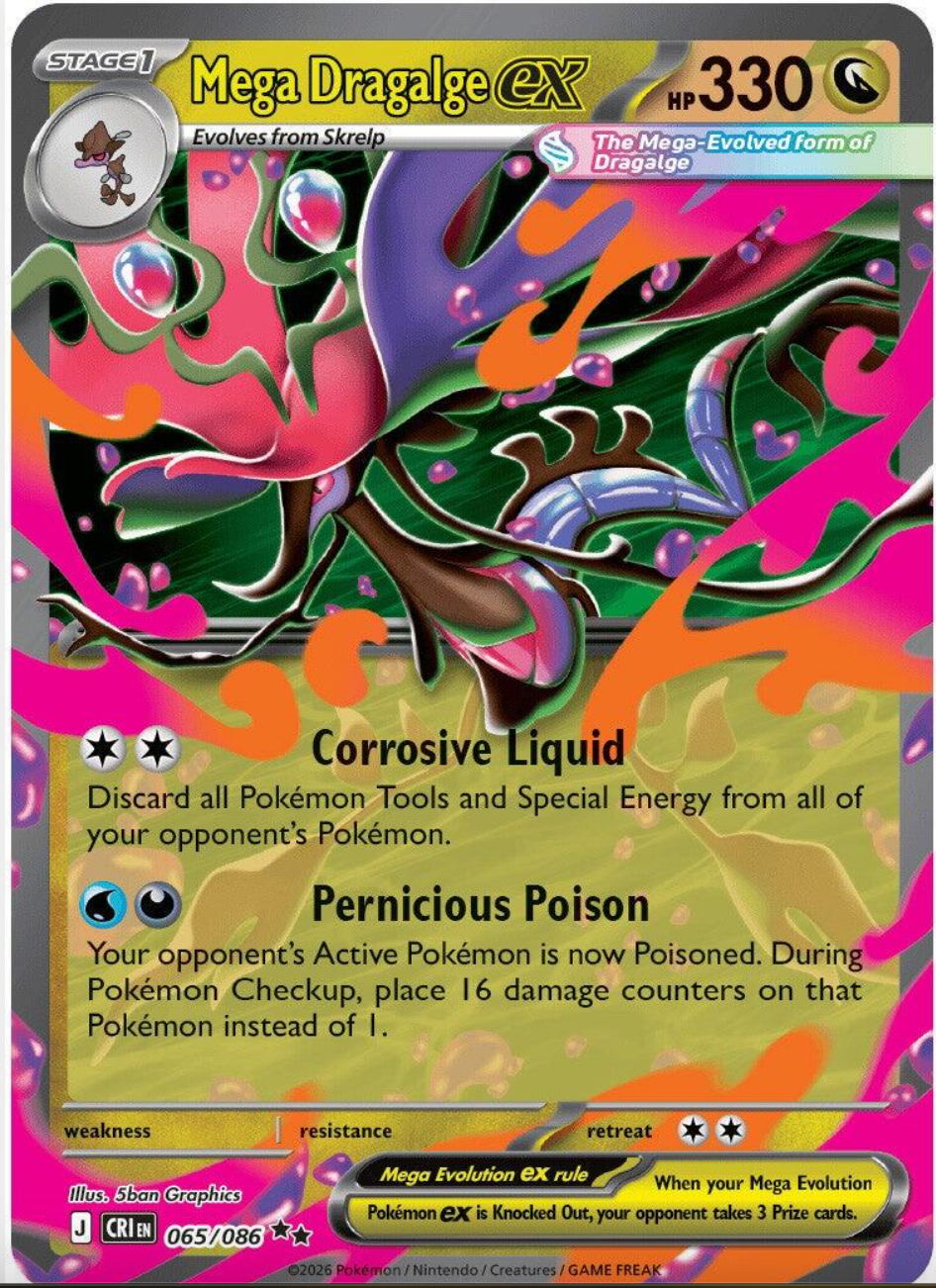 Mega Dragalge Ex #65 Pokemon Chaos Rising