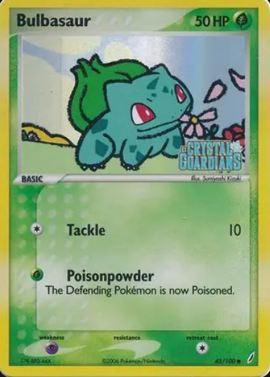 Bulbasaur (Reverse Holofoil) 45/100  - EX Crystal Guardians