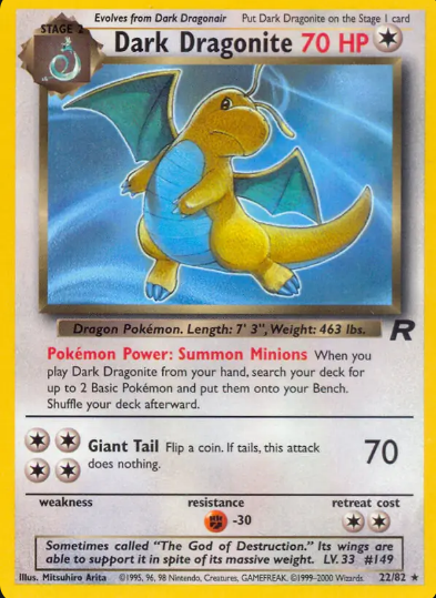 Dark Dragonite (Unlimited) 22/82 - Team Rocket
