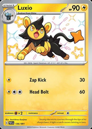 Luxio (Shiny Rare) 136/091 - Paldean Fates