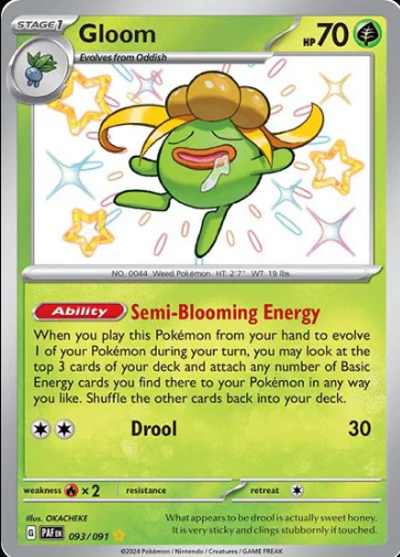 Gloom (Shiny Rare) 093/091 - Paldean Fates