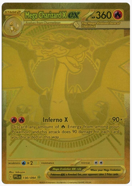 Mega Charizard X ex - 130/094 - ME02: Phantasmal Flames (PFL)