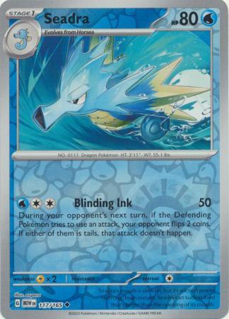 Seadra SV: 151 Uncommon • 117/165 Reverse Holofoil by Shark Pop Culture on MYNTED