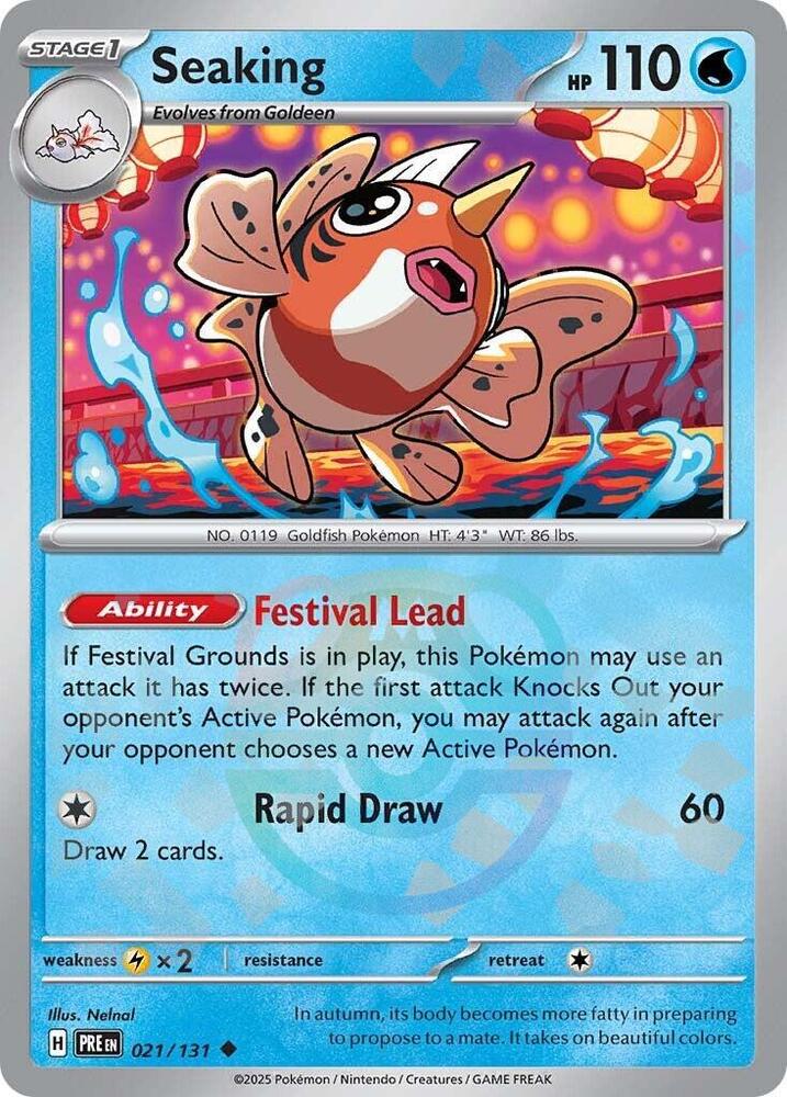 Seaking - 021/131 (Master Ball Pattern) - SV: Prismatic Evolutions (PRE) by SAFAQATI on MYNTED