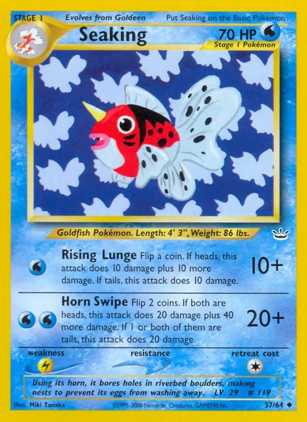 Seaking Neo Revelation Uncommon • 37 Unlimited by Marnie’s TCG on MYNTED