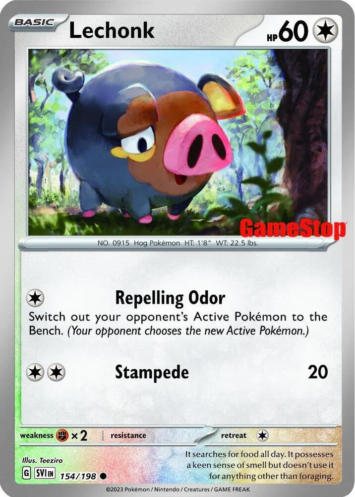 Sealed Lechonk - 154/198 (GameStop Promo) by Shaibz TCG on MYNTED