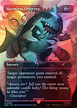 MTG Magic The Gathering Marvel Deadpool Secret Liar Drop Harmless Offering (Foil ) R