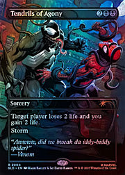 MTG Magic The Gathering Marvel Spiderman Secret Liar Drop Tendrils of Agony (Foil ) R