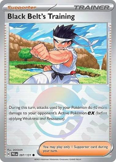 black belt's training POKEBALL REVERSE HOLO Prismatic Evolutions 097/131
