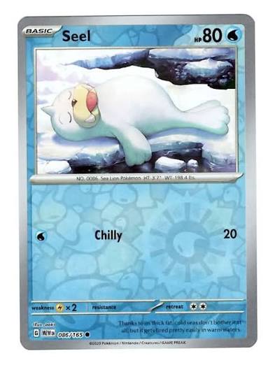 Seel 086/165 - Reverse Holo (Pokemon 151) by The Cardboard Grind on MYNTED