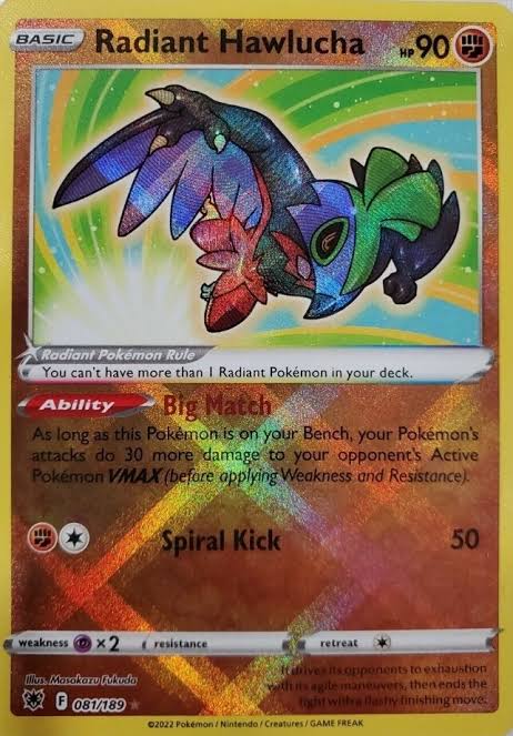 radiant hawlucha astral radiance 081/189