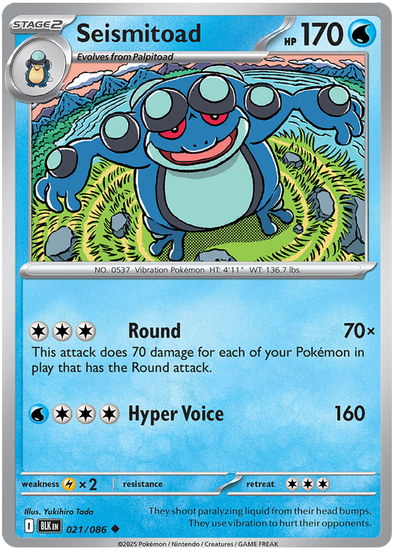 Seismitoad 021/086 Reverse Holo | Scarlet & Violet – Black Bolt by Worth the XP on MYNTED
