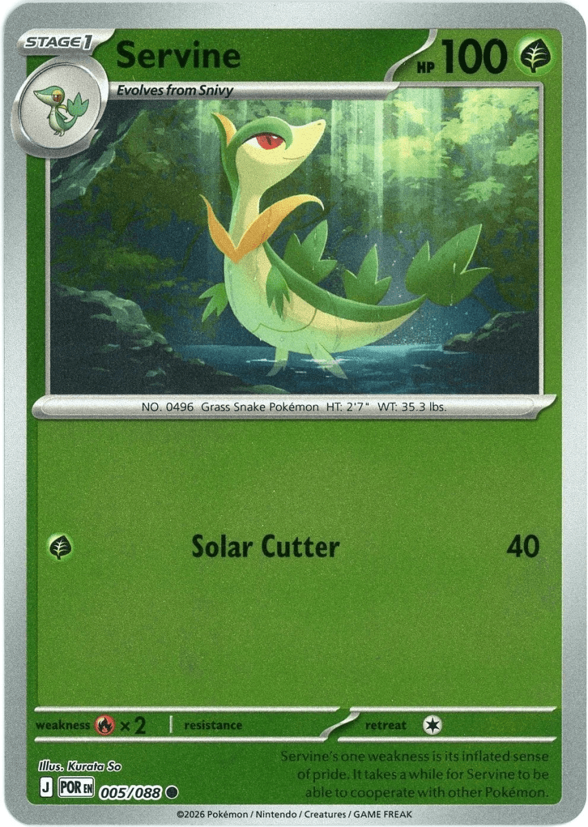 Servine - 005/088 (Reverse Holo) - Perfect Order (ME03) by SAFAQATI on MYNTED