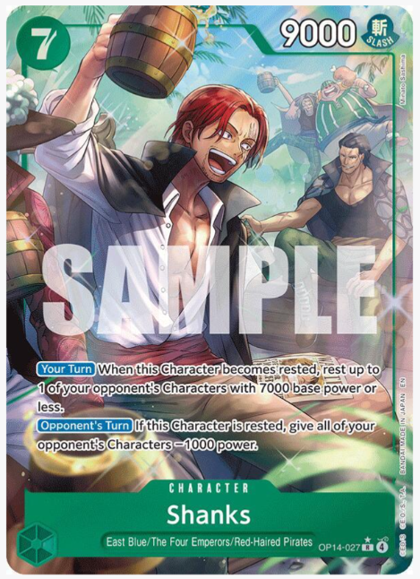 Shanks (Alternate Art) - The Azure Sea's Seven (OP14-027) by Nekohime TCG on MYNTED